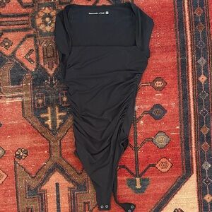 Abercrombie Black Draped bodysuit